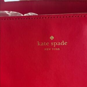 Kate Spade Vibrant Red Tote, perfect for the holidays.